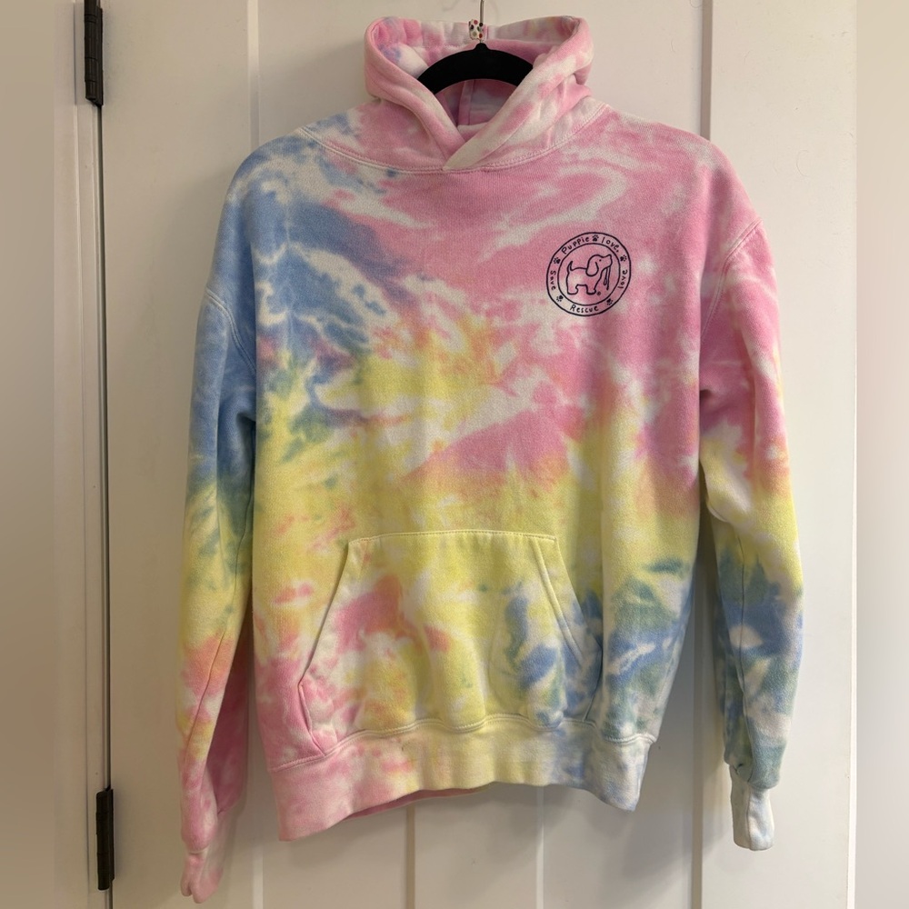 Puppy Love Ice Cream Pup Tie Dye Youth Hoodie